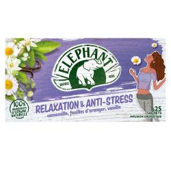 Elephant Infusion Relaxation Et Anti-Stress : La Boite De 25 Sachets - 39,3 G