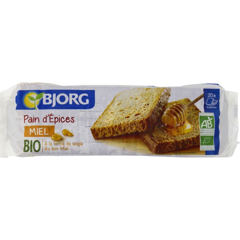 Bjorg Pain D'Épices Au Miel Bio : Le Paquet De 20 Tranches - 300 G