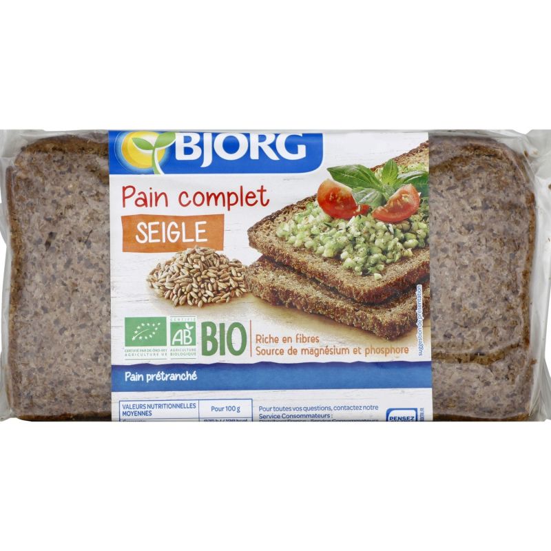 Bjorg Pain Complet De Seigle Bio : Le Paquet 500 G