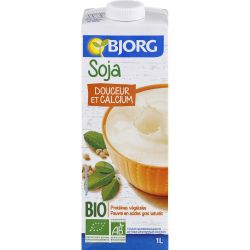 Bjorg Boisson Végétale Soja Douceur Calcium Bio : La Brique De 1 L