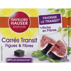 Gayelord Hauser Complément Alimentaire Transit Figues/Fibres : Les 12 Carrés De 10 G