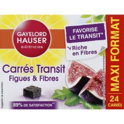 Gayelord Hauser Carré Transit Figues Et Fibres : Le Paquet De 24 Carrées - 240G