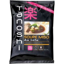 Tanoshi Soupe Miso Instantanée Au Tofu : Le Sachet De 60,9G