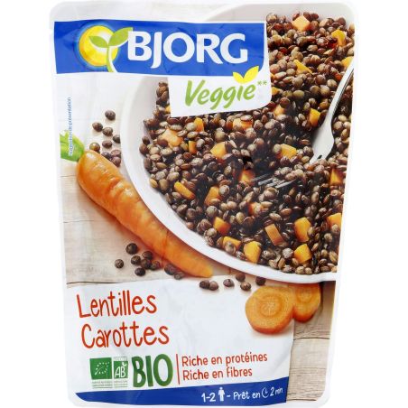Bjorg Plat Cuisiné Lentilles Carottes Bio : Le Sachet De 250 G