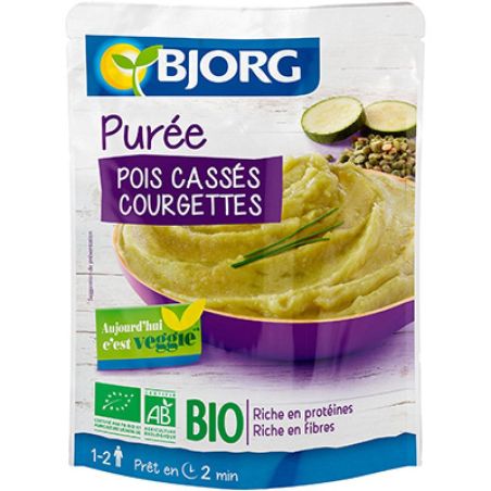 Bjorg Puree Pois Casses Courgette 250G