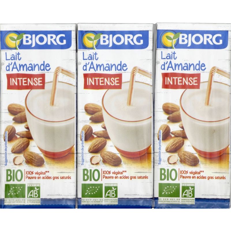 Bjorg Boisson Végétale À L'Amande Bio : Les 3 Briques De 200 Ml