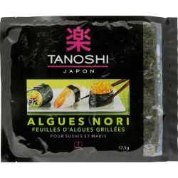 Tanoshi Algues Nori Grillées Pour Sushis : Le Sachet De 7 Feuilles - 17,5 G