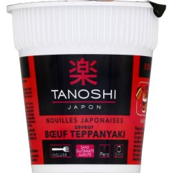 Tanoshi Nouilles Instantanée Bœuf Teppanyaki : Le Pot De 65 G