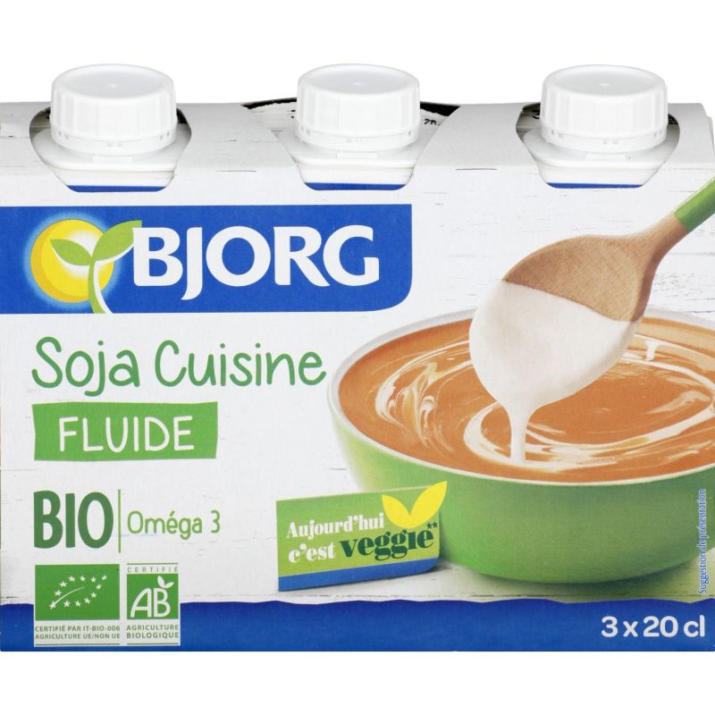 Bjorg Sauce Soja Cuisine Bio : Les 3 Briques De 20 Cl