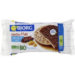 Bjorg Galettes Maïs Chocolat Au Lait Bio : Le Paquet De 6 - 100 G