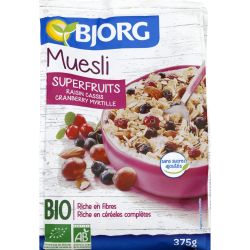 Bjorg Céréales Muesli Et Fruits Bio Sans Sucres Ajoutés : Le Paquet De 375 G