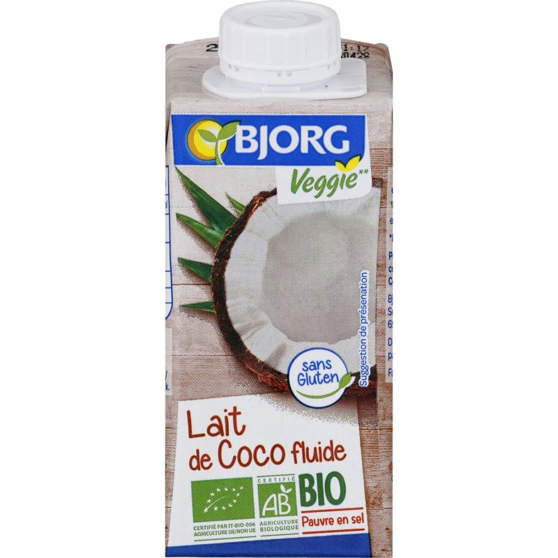 Bjorg Lait De Coco Fluide Bio : La Brique 20 Cl