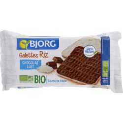 Bjorg Galettes Riz Chocolat Lait Bio : Le Paquet De 8 - 90 G
