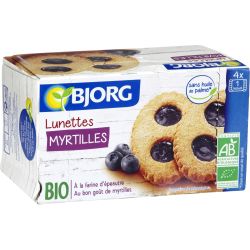 Bjorg Biscuits Lunettes Myrtille Bio : La Boite De 4 - 200 G