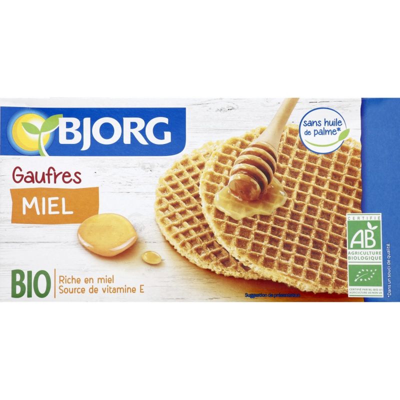 Bjorg Gaufres Au Miel Bio : Le Paquet De 6 - 175 G