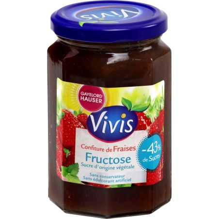 Gayelord Hauser Confiture Fraises Fructose Vivis : Le Pot 320G
