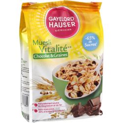 G.Hauser Gayelord Hauser Céréales Muesli Chocolat & Graines : Le Sachet De 375G