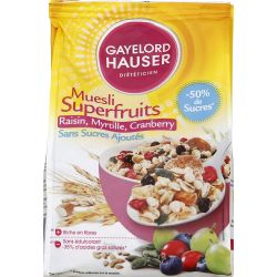 G.Hauser Gayelord Hauser Céréales Muesli Fibres S/Sucres Ajoutés : Le Sachet De 350G