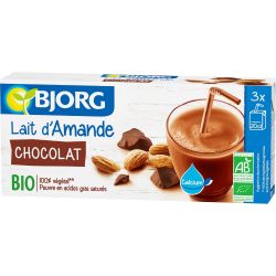 Bjorg Boisson Bio Lait Amande Chocolat : Les 3 Briques De 20 Cl