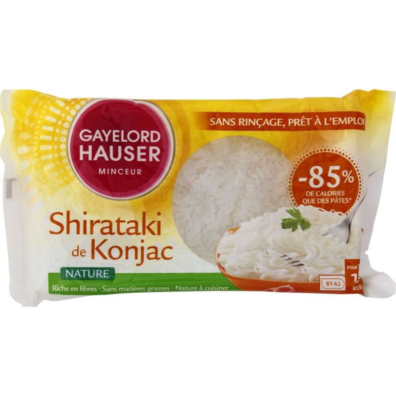 Gayelord Hauser Shirataki De Konjac Nature À Cuisiner : Le Paquet 160 G Net Égoutté
