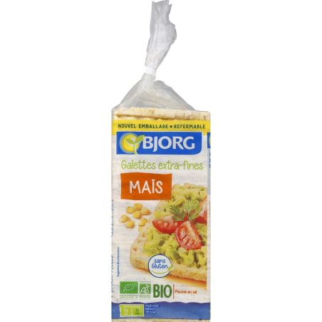 Bjorg Galettes Maïs Extra-Fines Bio : Le Paquet De 130G