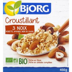 Bjorg Céréale Croustillants 3 Noix Bio : La Boite De 450G