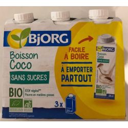 Bjorg Boisson De Coco Bio Sans Sucre 3X25Cl