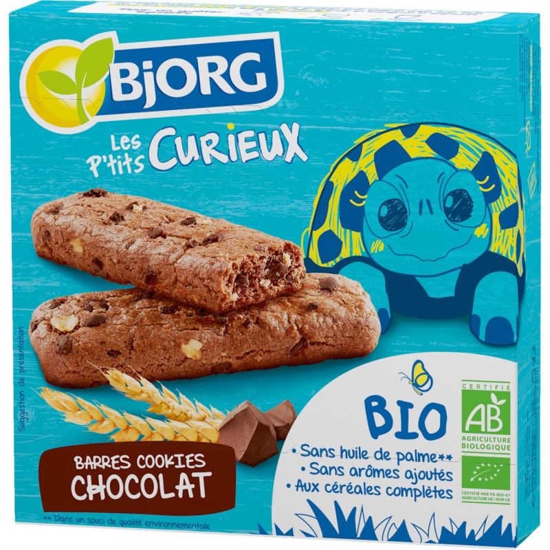 Bjorg Barre Biscuit Cookie Chocolat Kid Bio : La Boite E 140G