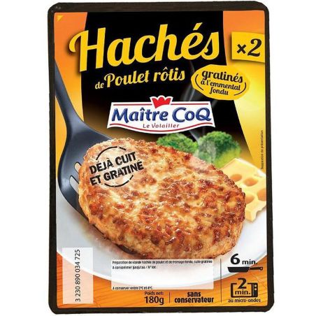 Maitre Coq 2 Hache Plt Emmental Fondu180G
