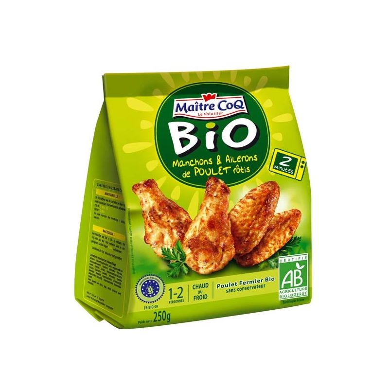 Maitre Coq 250G Ailes Plt Bio Roti Mc Sac