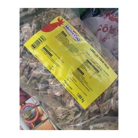 Maitre Coq 1Kg Lamelle Kebab Cuit Halal
