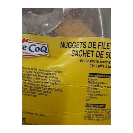 Maitre Coq Sac 500G Nuggets Filet Plt Mc