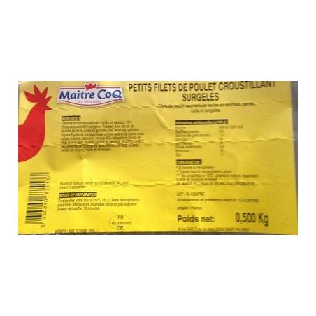 Maitre Coq Sac 500G Ptit Filet Croust