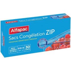 Alfapac Sacs Congélation Zip 30 Petit Modèle
