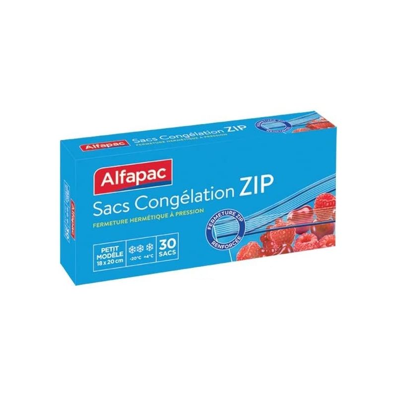Alfapac Sacs Congélation Zip 30 Petit Modèle