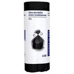 Pp No Name 25 Sacs Poubelle Lien Standard 50L Ppb