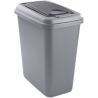 Sundis Poubelle Touch 25 L Avec Couvercle Et Ouverture Push Argent Anthracite