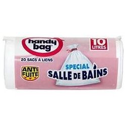 Handy Bag Sac Poubelle Salle De Bain Avec Lien 10 L