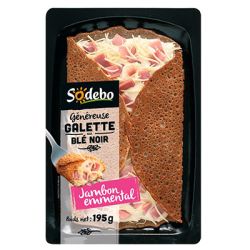 Sodeb'O Sodebo Galette Jambon Fromage 195G