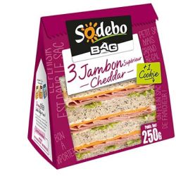 Sodeb'O 250G B.A.G Jambon/Emmental+Cookie Sodebo