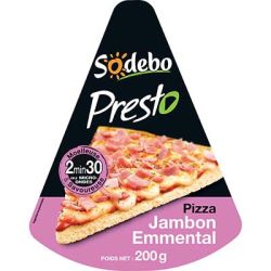 Sodeb'O 200G Pizza Presto Jambon/Emmental Sodebo