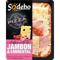 Sodeb'O Sodebo Pizza Style Jambon Emmental 220G