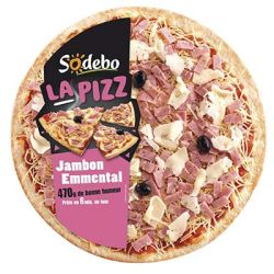 Sodeb'O Sodebo Pizza La Jambon Emmental 470G