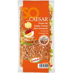 Sodeb'O 210G Sandwich Cereales Poulet Caesar Sodebo
