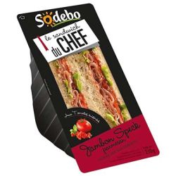 Sodeb'O 210G Sandwich Jambon Italien/Mozzarella Sodebo