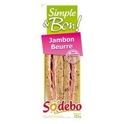 Sodeb'O Sodebo Club Complet Jambon Beurre 125G