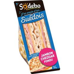 Sodeb'O Sodebo Sandwich Polaire Jambon Cheddar 135G