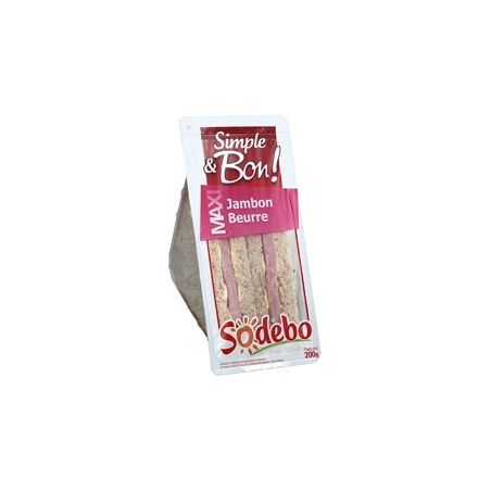 Sodeb'O Sodebo Sandwich Maxi Complet Jambon Beurre 200G