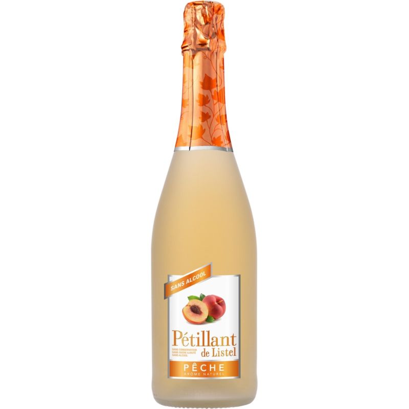 Listel Pétillant De Sans Alcool Pêche Bio 75 Cl