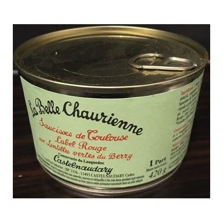La Belle Chaurienne 420G Saucisses Lentilles Label Rouge